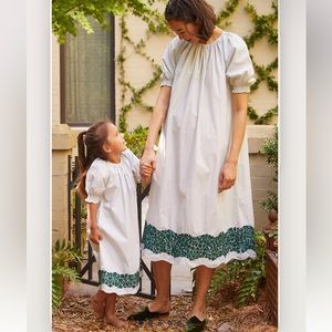 NWT Mi Golondrina x LAKE Wave Morning Midi Dress in Garland